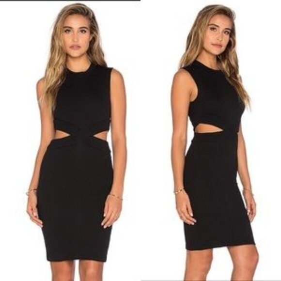 Cheap Monday Stockholm Astral Cutout Knit Dress Black Large - Picture 1 of 8